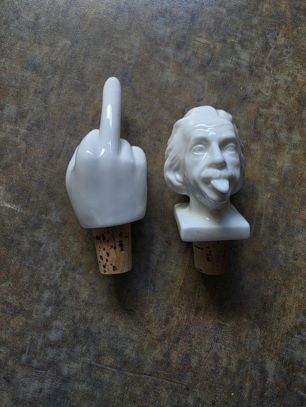 White Ceramic Novelty Bottle Stopper